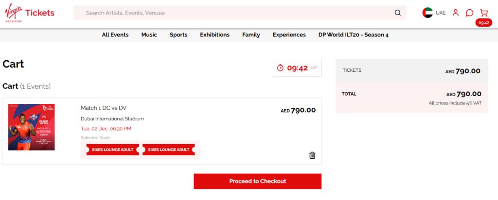 Add Tickets to Cart